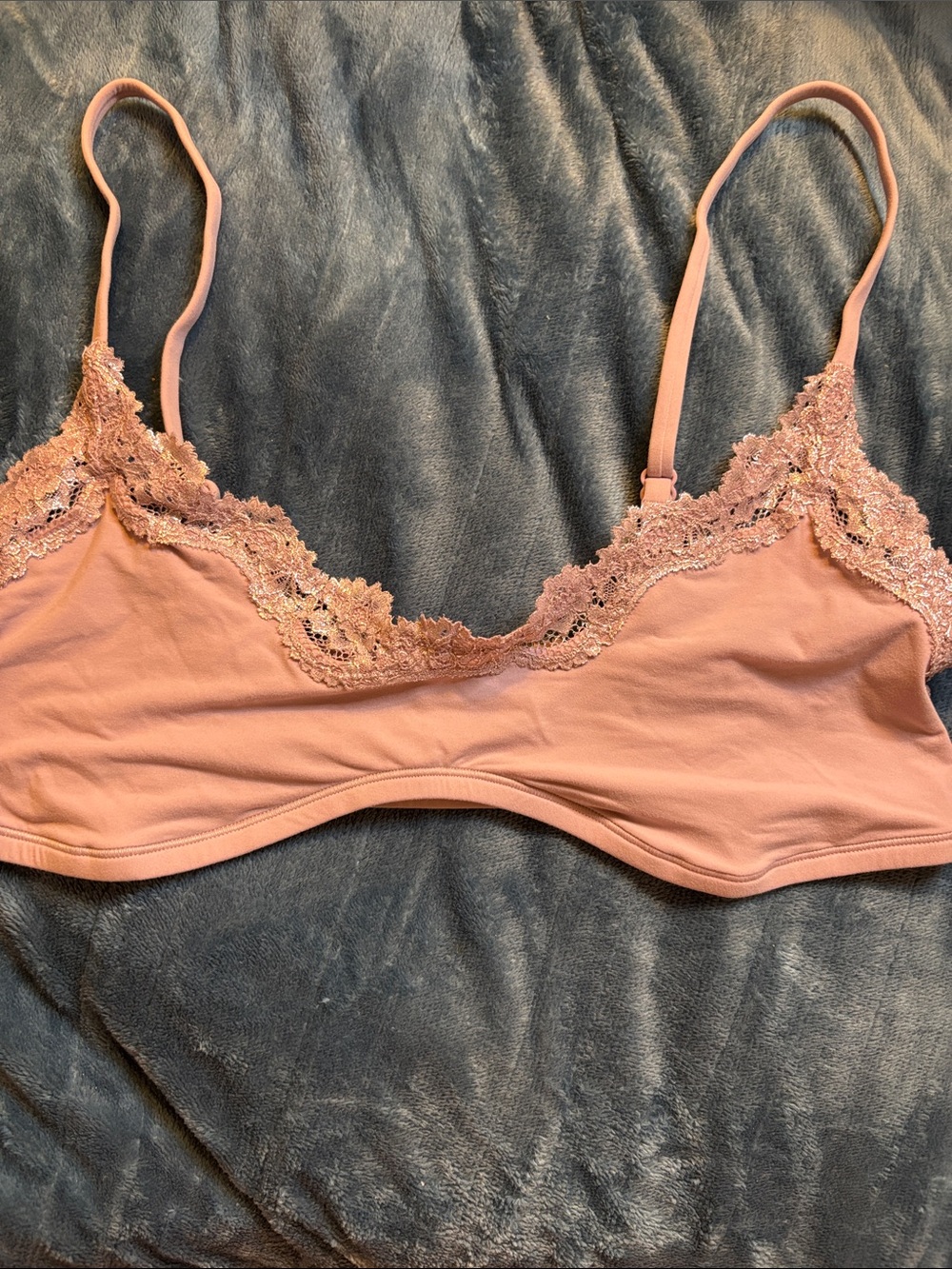 Lace scoop  Bralette in Blush Pink nwot